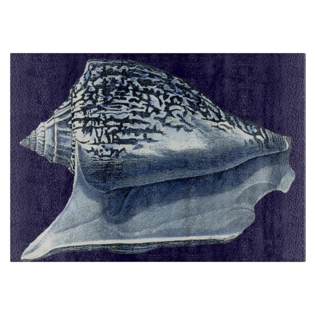 Indigo Shells I Cutting Board (Front)