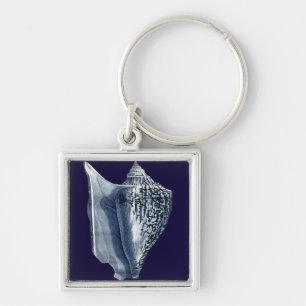 Indigo Shells I Key Ring