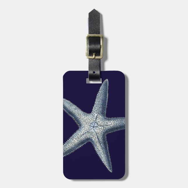 Indigo Shells IV Luggage Tag (Front Vertical)