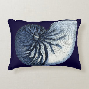 Indigo Shells VII Decorative Cushion