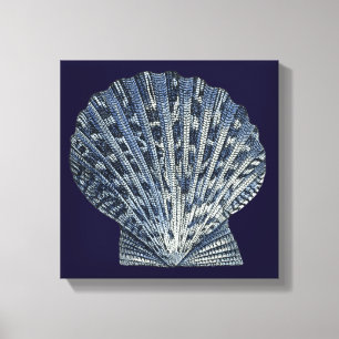Indigo Shells VIII Canvas Print