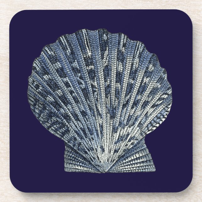 Indigo Shells VIII Coaster (Front)