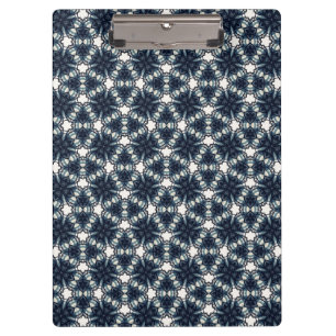 Indigo Snowflower Lattice Clipboard