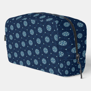 Indigo Spirit: Boho African Geometry Dopp Kit