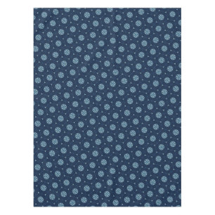 Indigo Spirit: Boho African Geometry Tablecloth