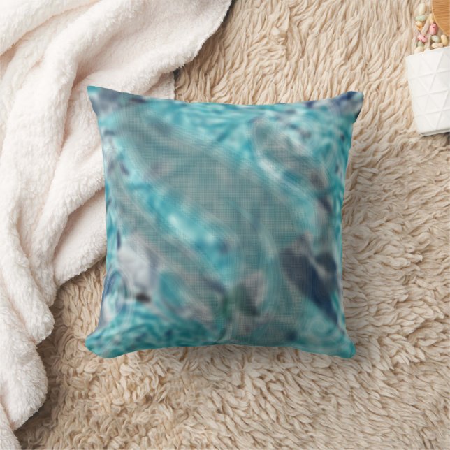 Indigo Splash Drops Cushion (Blanket)