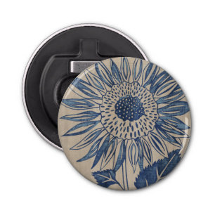 Indigo Sunflower Bottle Opener