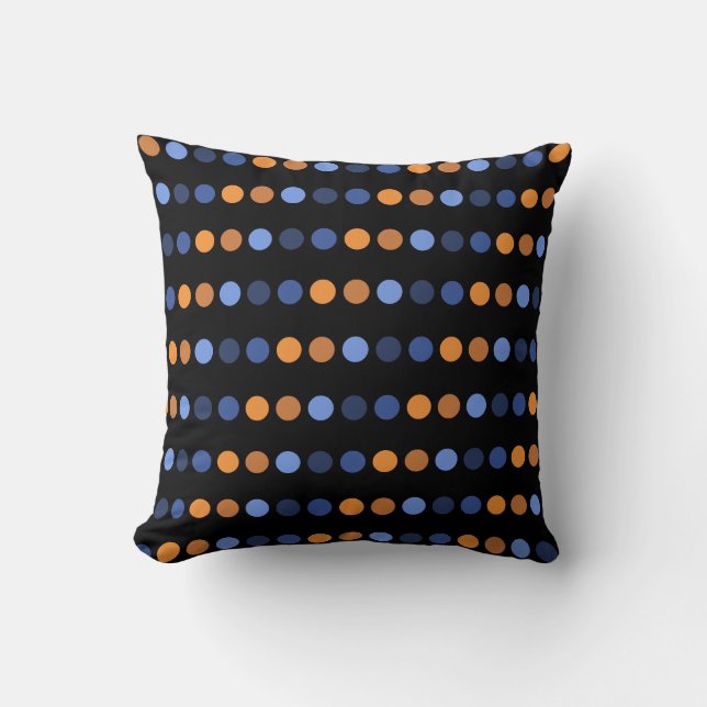 Indigo Sunset Polka Pillow (Front)