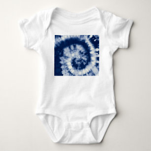 Indigo swirl, tie-dye, bohemian. baby bodysuit