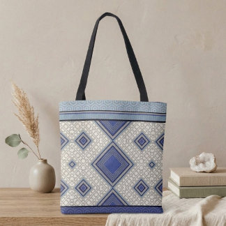 Indigo Symmetry Tote Bag