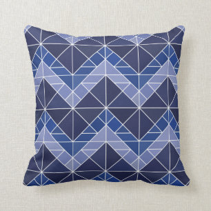 Indigo Tangram Pillow