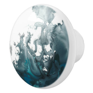 Indigo Tempest Ceramic Knob