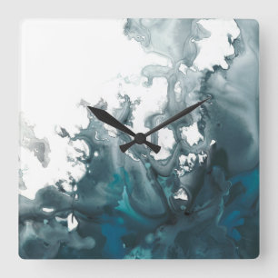 Indigo Tempest Square Wall Clock