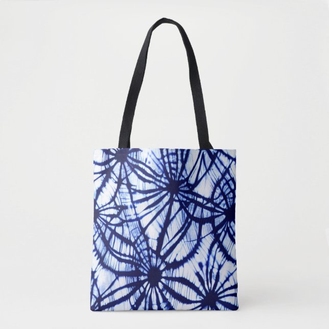 Indigo Tie Dye Tote Bag  (Front)