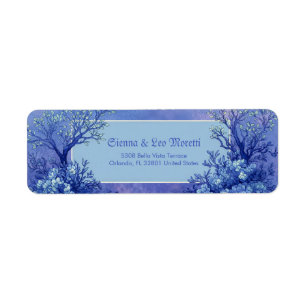 Indigo Tree Lavender Mist Botanical Return Address Label