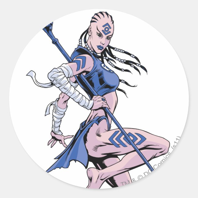 Indigo Tribe 1 Classic Round Sticker (Front)
