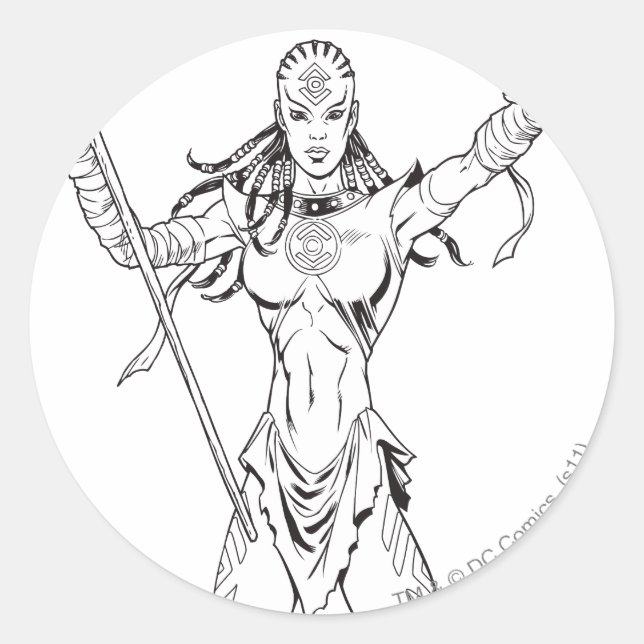 Indigo Tribe 6 Classic Round Sticker (Front)