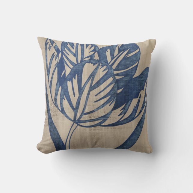 Indigo Tulip Cushion (Front)