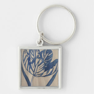Indigo Tulip Key Ring