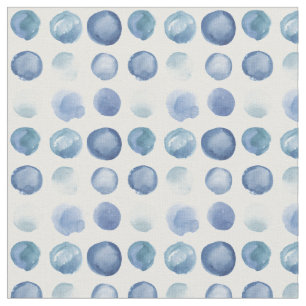 Indigo Watercolor Circles Fabric by Margaret Juul