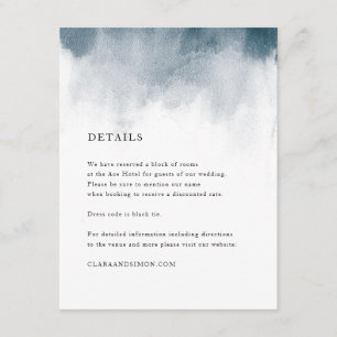 Indigo Watercolor Wash Details Cards