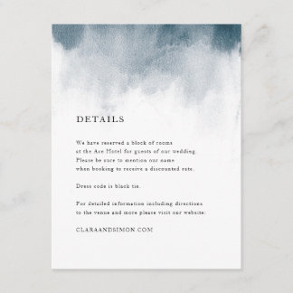 Indigo Watercolor Wash Details Cards