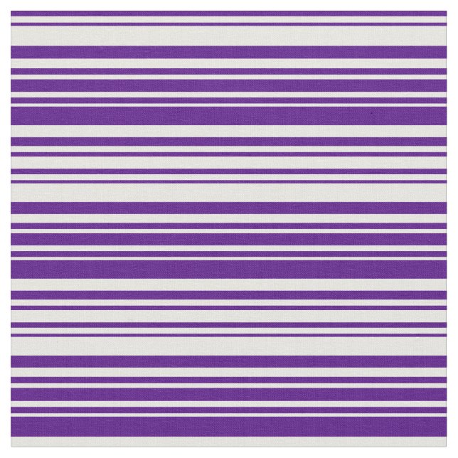 Indigo & White Lines Pattern Fabric (Close Up)