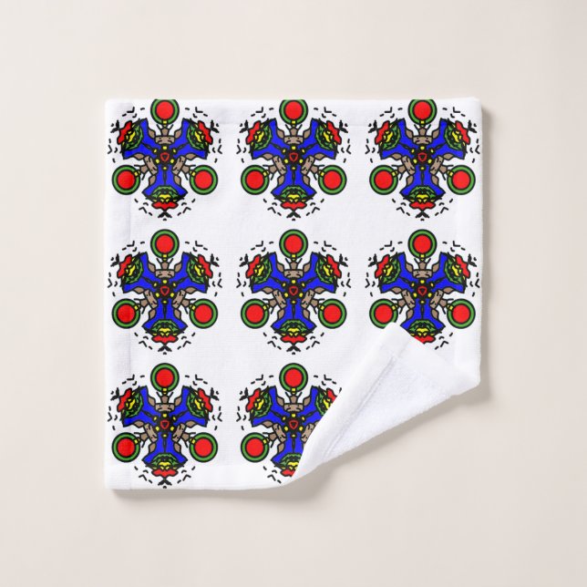 Indigo Zen Bloom Bath Towel Set (Wash Cloth)