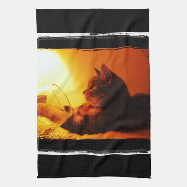 Indigo's Wine Glass Tea Towel (Vertical)