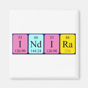 Indira periodic table name magnet