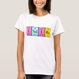 Indira periodic table name shirt