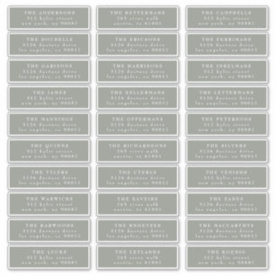 Individual Classic Sage Green White Guest Address