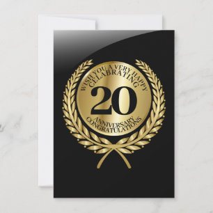 Individual congratulations card on the anniversary