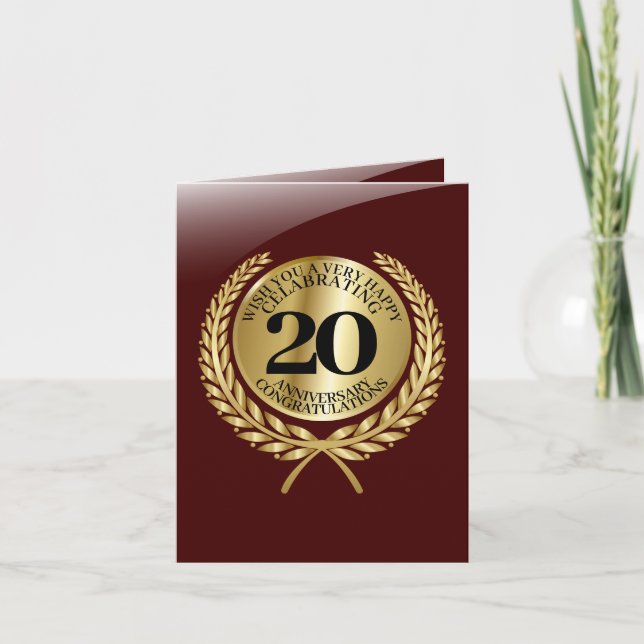Individual congratulations card on the anniversary (Front)