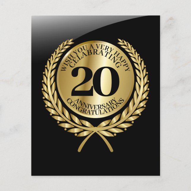 Individual congratulations card on the anniversary (Front)