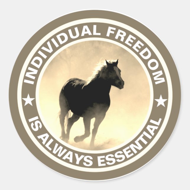 Individual Freedom (horse) Sticker (Front)