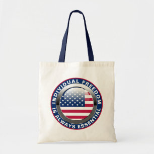 Individual Freedom round tote Bag