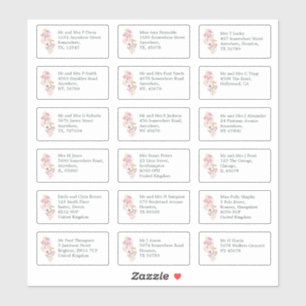 Individual Guest Name Address Spring Flowers