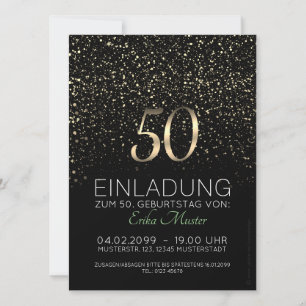 Individual invitation cards 50th birthday
