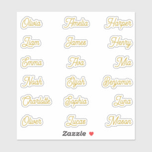 Individual Names Elegant Gold Calligraphy Script 