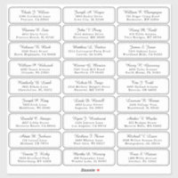 Individual  Wedding Guest Address Labels