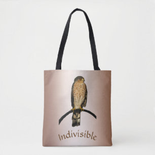 Indivisible Brown Hawk Tote Bag