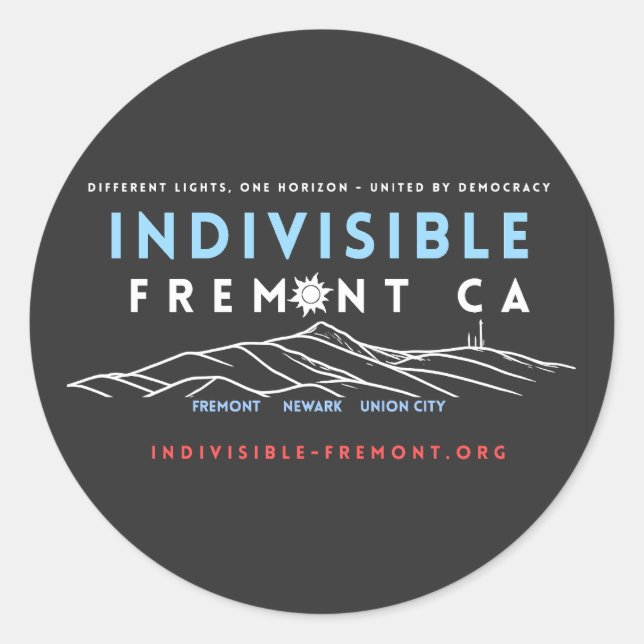 Indivisible Fremont sticker (dark) (Front)