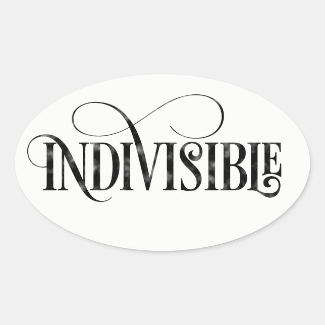 Indivisible Sticker (Oval) (Front)