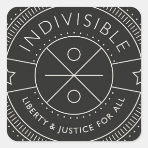 Indivisible, with liberty and justice for all. square sticker