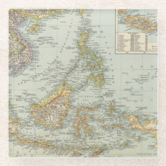 Indo china and Malaysian Archipelago Glass Coaster
