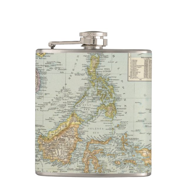 Indo china and Malaysian Archipelago Hip Flask (Front)