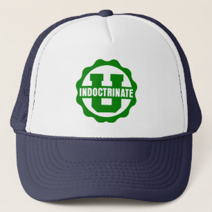 "Indoctrinate U" Navy Blue and White Trucker Hat