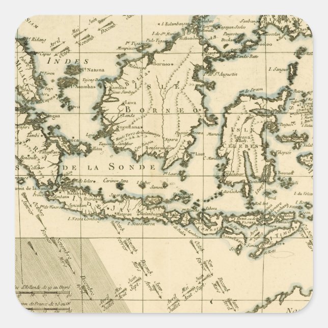 Indonesia and the Philippines Square Sticker (Front)