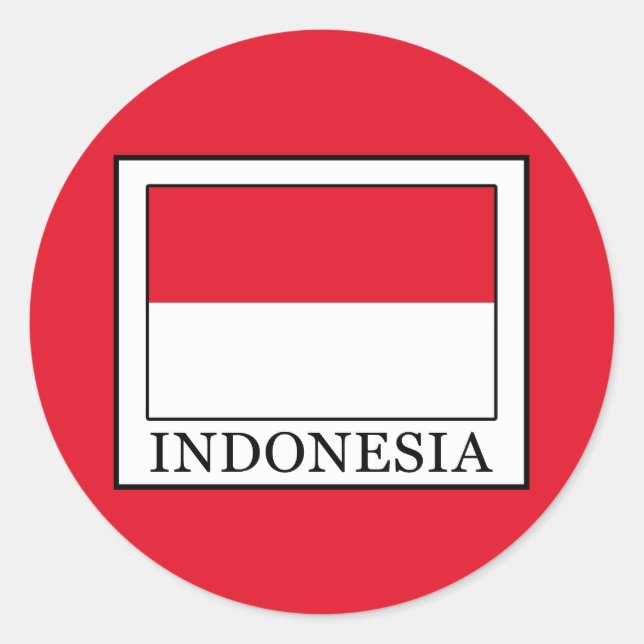 Indonesia Classic Round Sticker (Front)